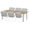 FABRICE DINING - FROZEN + ROBUSTO DINING TABLE - White