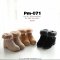  [พร้อมส่ง 36,37,38,39,41,42,43]] [Boots] [Pm-071] Pangmama รองเท้าบู๊ทสั้นสีดำแต่งเฟอร์ขนปุย ด้านในซับขนกันหนาว