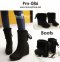[[*พร้อมส่ง36,37,38,39,40,41,42,43] [Boots] [Pm-086] Pangmama รองเท้าบู๊ทสีดำผ้ากำมะหยี่ซับกันหนาวด้านใน รองเท้าพับได้และผูกเชือกด้านหลังน่ารักสุดๆค่ะ