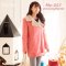  [[*พร้อมส่ง S,M,L]] [Coat] [Mu-217] Mumuhome เสื้อโค้ทกันหนาวสีชมพูผ้าหนัง ซับขนกันหนาวบุหนาด้านใน แต่งซิปหน้า ใส่ลุยหิมะได้ค่ะ