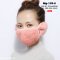 [พร้อมส่ง] [Mg-103-6] หน้ากากปิดหน้ากันหนาวของผู้หญิงสีโอรสขนเฟอร์แต่งลายลูกไม้ ตรงหูเป็นเฟอร์นุ่ม