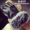  [*พร้อมส่ง] ถุงมือ Si-017 Si ถุงมือหนังกันหนาวสีดำ แต่งขนเฟอร์สวยมาก