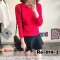 [*พร้อมส่ง F] [Knit] [Ro-019-2] เสื้อไหมพรมคอกลมสีแดงผ้าหนานุ่ม ไหมพรมขนกระต่ายแขนยาวใส่กันหนาว