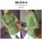 [พร้อมส่ง M,XL] [Knit] [KB-010-6] เสื้อไหมพรมคอสูงสีเขียว ผ้าหนาเนื้อนุ่ม ใส่กันหนาวอย่างดีคะ