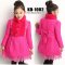 [PreOrder] [KD-1002] เสื้อโค้ทกันหนาวเด็กหญิงสีชมพูเข้มระบายลูกไม้