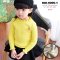 [พร้อมส่ง 90,100,130,140,150,160] [Kid-6005-1] เสื้อลองจอนไหมพรมเด็กสีเหลืองคอระบาย ด้านในซับขนวูลกันหนาว แขนยาวผ้านุ่มมาก