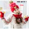 [PreOrder] [Kid-A018-1] เซ๊ตกันหนาวเด็ก (3 ชิ้น)  หมวกไหมพรมเด็กกันหนาวสีแดงลายเสือ พร้อมผ้าพันคอสีแดง และถุงมือกันหนาว ลายเดียวกันใส่ติดลบได้สบายค่ะ