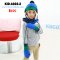 [PreOrde] [Kid-A022-2] ชุดหมวกกันหนาวเด็กสีน้ำเงิน พร้อมผ้าพันคอ และถุงมือ เข้าชุดกัน ด้านในซับขนกันหนาว (3ชิ้น)