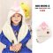 [พร้อมส่ง] [KID-H006-3] หมวกกันหนาวเด็กสีชมพู เป็นลายสัตว์น่ารัก ด้านในซับขน ผ้าขนวูลพร้อมผ้าพันคอกันหนาวได้ ( สำหรับเด็ก 2-12 ขวบ)
