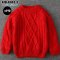 [พร้อมส่ง 100,110,] [KID-K001-2] เสื้อไหมพรมเด็กสีแดง คอกลม เป็นเสื้อซับขนนุ่มๆกันหนาว