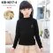 [พร้อมส่ง 110,120,130,150,160] [KID-K017-4] เสื้อไหมพรมคอกลมซับขนด้านในกันหนาวเด็ก สีดำ ผ้าหนานุ่มใส่ได้ทั้งเด็กหญิงและเด็กชาย