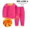 [พร้อมส่ง 90,100,110,120,130] [KID-LJ202-4] ชุดลองจอนเด็กสีชมพู เสื้อคอกลม ด้านในซับขนกันหนาวทั้งตัว พร้อมกางเกงใส่ติดลบได้ค่ะ