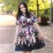      [[*พร้อมส่ง S M L]] [Do-448] Domeya ++เดรส++ เดรสกระโปรงบานสีดำลายดอกไม้กามเทพค่ะ 