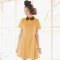  [[พร้อมส่ง S]] [Do-471] Domeya ++เดรส++ เดรสแขนสั้นคอปกสีส้ม