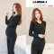 [พร้อมส่ง] [LJ-W004-1] ชุดลองจอนคนท้องแบบบางสีดำ  เสื้อยืดขยายท้องได้ เอวปรับระดับได้ กางเกงขายาวกันหนาว