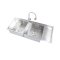 ซิงค์ล้างจานสเตนเลสสตีล 304 ขนาด 2 หลุม พร้อมที่พักจาน รุ่น EUS-1252D