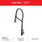 Kitchen mixer faucet for countertop installation, made of stainless steel FC-2.0(SS)