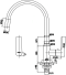 CT1257A(HM) ก๊อกอ่างซิงค์ก้านโยก สายหมุนองศาได้