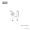 A-6011-HS ชุดฝักบัวสายอ่อน 3 ฟังก์ชั่น พร้อมสายและขอแขวน รุ่น Slim