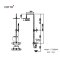 CT2085W ก๊อกผสมยืนอาบน้ำพร้อมวาล์วควบคุมอุณหภูมิพร้อมฝักบัวสายอ่อน 1 ฟังก์ชั่นและฝักบัวก้านแข็งขนาด 8 นิ้ว รุ่น SQUARE