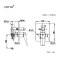 CT2304A วาล์วผสมเปิด-ปิดน้ำแบบก้านโยก ชนิดฝังผนัง พร้อมวาล์วเปลี่ยนทิศทางน้ำ รุ่น X-Posh