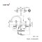 CT255C16S41 ก๊อกผสมติดอ่างอาบน้ำพร้อมฝักบัวสายอ่อน 3 ฟังก์ชั่น รุ่น CROSS