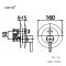 CT518A วาล์วผสมเปิด-ปิดน้ำแบบก้านโยก ชนิดฝังผนังแบบมี Divertor (ใช้กับCOTTO PROs) รุ่น ANTHONY