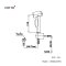 CT980NK#CR(HM) สายฉีดชำระโครเมี่ยม 2 ฟังก์ชั่นเปลี่ยนสายน้ำด้วยปุ่มกด