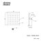 F40008-CHADY หัวฝักบัวเรนชาวเวอร์ทองเหลือง แบบเหลี่ยม ขนาด 250x250 mm มี Air-in (ไม่รวมก้านฝักบัว)