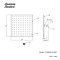F40009-CHADY หัวฝักบัวเรนชาวเวอร์ทองเหลือง แบบเหลี่ยม ขนาด 300x300 mm มี Air-in (ไม่รวมก้านฝักบัว)