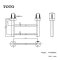 YT406W6C ราวแขวนผ้า 2 ชั้น (ความยาว: 610 มม.)
