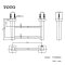 YT408W6C ราวแขวนผ้า 2 ชั้น (ความยาว : 610 มม.)