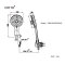 ZH019#GR2(HM) ฝักบัวพร้อมสาย 3 ฟังก์ชั่น สีทอง