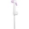 FXHOY-0026PZ ชุดหัวฉีดชำระทรงกลมสีขาว+ชมพู+สายพลาสติกสีขาว รุ่น FANCY