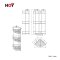 HWHOY-H105T1 ชั้นวางของทรงโค้งเข้ามุม 3 ชั้น แบบติดผนังและตั้งพื้น