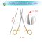 คีมจับเข็มผ่าตัดด้ามชุบทอง (Needle Holder) สแตนเลส ขนาด 14 / 16