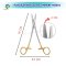 คีมจับเข็มผ่าตัดด้ามชุบทอง (Needle Holder) สแตนเลส ขนาด 14 / 16