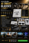 แว่นตาอัจฉริยะ AI SMART GLASSES AIMB-G1 กล้อง 8MP ถ่ายวิดีโอ HD เชื่อมต่อ ChatGPT ได้