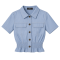 เสื้อเชิ้ตคอปกแขนสั้นดีเทลจั้มเอว Odile S22BL01JE