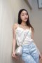 เสื้อสายเดี่ยวสีขาว Odile A14BL04WH