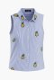 Odile  Sleeveless Shirt รุ่น  A17SH21BL (bluewhite)