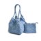 Minicube กระเป๋าสานแฟชั่นถือได้สะพายได้ รุ่น 3052-1 (Denim Blue)
