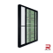 Aluminum Sliding Door Black Wrought Stainless Steel Winking