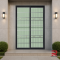 Aluminum Sliding Door Black Wrought Stainless Steel Winking