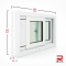 UPVC Sliding Window 7.3 White Winstar