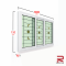 3 UPVC Sliding Windows with Wrought Iron + 2 Layers of Glass