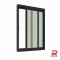 Black Winking Aluminum Sliding Window