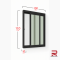 Black Winking Aluminum Sliding Window