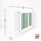 White Winking Aluminum Sliding Window