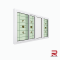 หน้าต่างบานเลื่อนUPVC 4 ช่องมีเหล็กดัด+กระจก 2 ชั้น